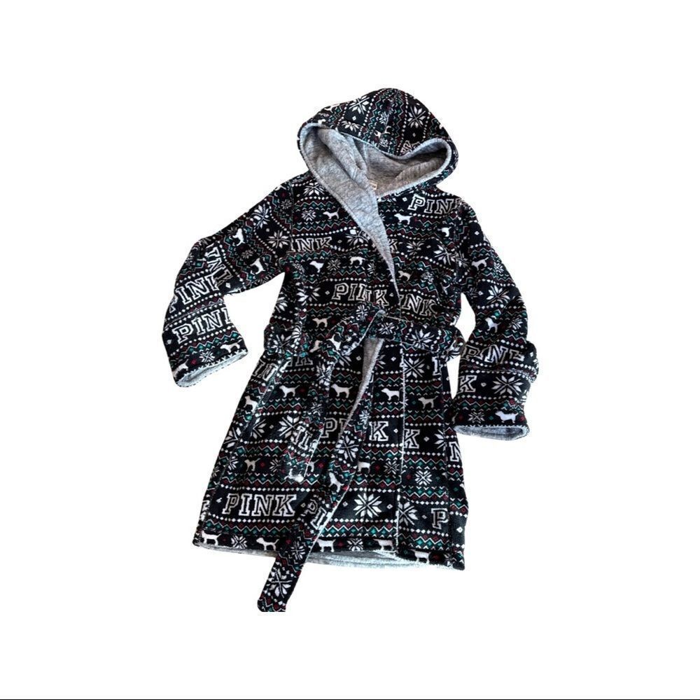 PINK Victoria’s Secret / Hooded Wrap Reversible Robe